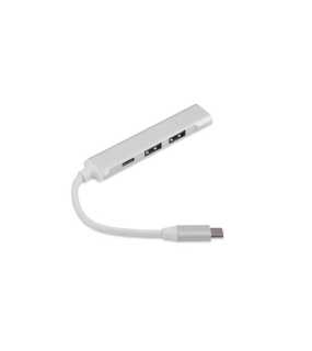 Rozbočovač USB HUB s kabelem typu C > stříbrná