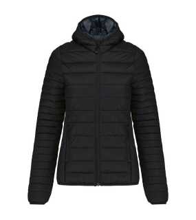 Dámské bundy (Kariban "LADIES 'LIGHTWEIGHT HOODED DOWN JACKET")>černá>M