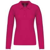 Dámská polokošile (KARIBAN LADIES 'PIQUÉ LONG SLEEVE POLO SHIRT)>růžová (fuchsia)>XS