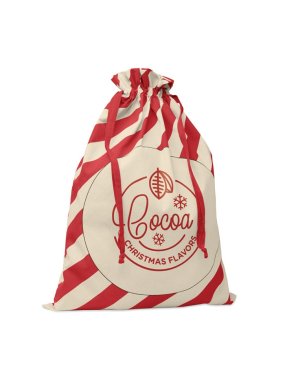 Velká bavlněná vánoční taška > červená