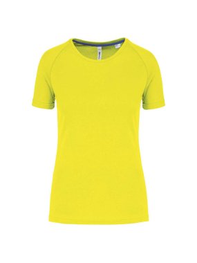 Dámské triko (LADIES' RECYCLED ROUND NECK SPORTS T-SHIRT) > žlutá (fluorescent) > M