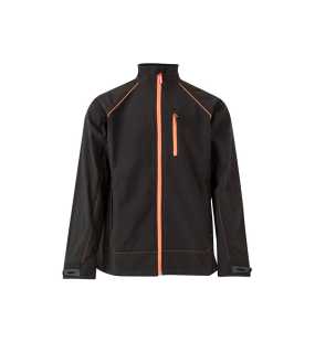 Pánská bunda (VELILLA TWO-TONE SOFT SHELL) > černá/oranžová (hi-vis) > 2XL