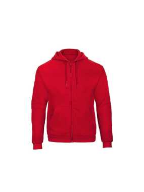 Unisex mikina (B & C Hooded full zip Sweatshirt 50/50)>červená>S