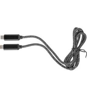 Nylonový nabíjecí kabel 65W, 2xUSB-C > šedá (light)