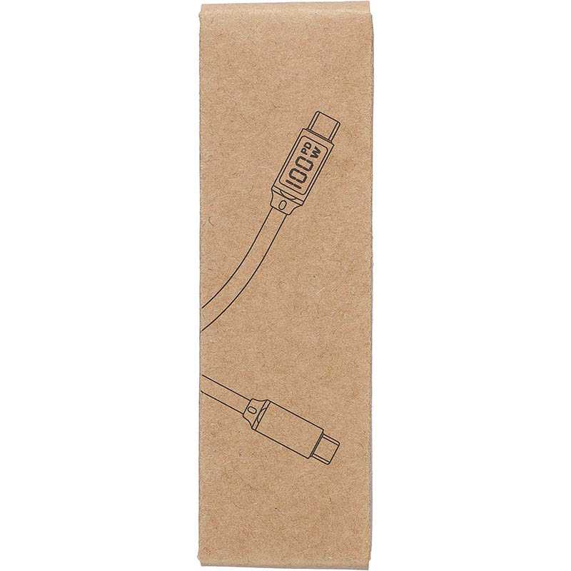 Nylonový nabíjecí kabel 65W, 2xUSB-C > šedá (light)