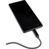 Nylonový nabíjecí kabel 65W, 2xUSB-C > bílá