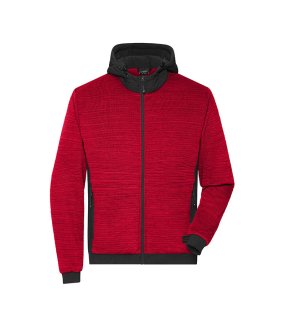 Pánská bunda (JN Mens Padded Hybrid Jacket)>červená (melange) / černá>L