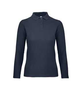 Dámské triko(B&C ID.001 LSL /W)>modrá (navy)>L