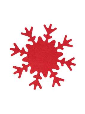 Podložky pod šálky z plsti > červená