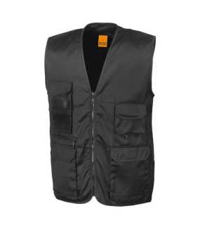 Unisex vesta (RESULT SAFARI WAISTCOAT)>černá>L