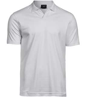 Unisex polokošile (Tee Jays Luxury Stretch V-Neck Polo) > bílá > S