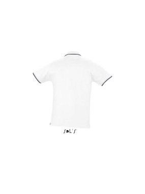 Pánská polokošile(SOLS PRACTICE MENS GOLF PIQUE POLO SHIRT)>bílá / modrá (navy)>S