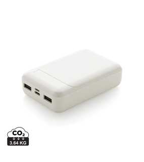 Powerbanka 10 000 mAh z RCS recyklovaného plastu > bílá