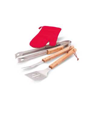 BBQ Zástěra, rukavice a nářadí> černá