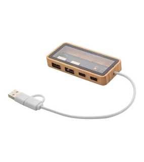 Průhledný USB hub > přírodní