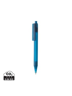 Průhledné pero X8 z GRS RPET > modrá