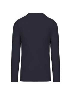 Pánské triko (Kariban Mens Long Sleeve V-Neck T-Shirt)>modrá (navy)>3XL