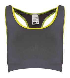 Sportovní podprsenka (PROACT SEAMLESS SPORTS BRA)>šedá (storm) / žlutá (fluorescent)>XS/S