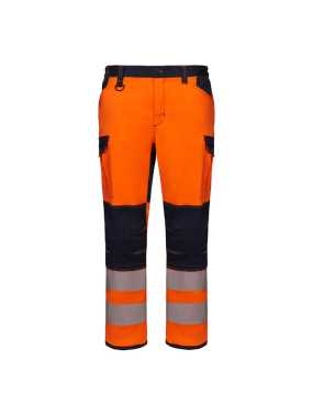 Pánské kalhoty(VELILLA HV Two-tone stretch trousers RS)>modrá(navy)/oranžová(hi-vis)>3XL