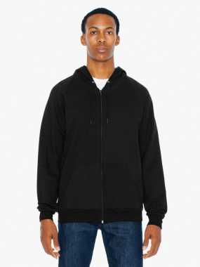 Pánská mikina (AMERICAN APPAREL UNISEX CALIFORNIA FLEECE ZIP HOODED SWEATSHIRT)>černá>S