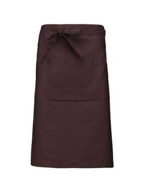 Zástěra (Kariban POLYCOTTON MID-LENGTH APRON) > hnědá (chocolate)