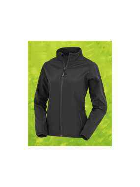 Dámská bunda (RESULT Womens Recycled 2-Layer Printable Softshell Jacket) > černá > M