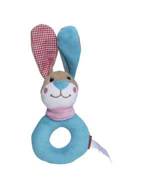 Plyšová hračka (MBW Grab toy rabbit, round with rattle) > vícebarevná