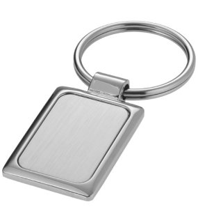 Obdélníková klíčenka> stříbrná