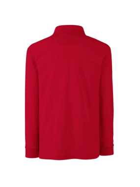 Dětská polokošile (FRUIT OF THE LOOM Kids Long Sleeve 65/35 Polo )>červená>5/6
