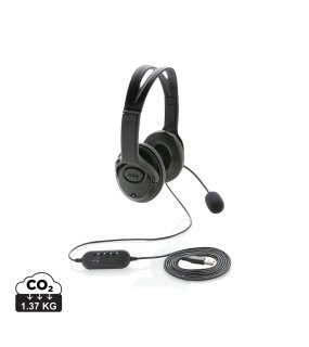 Kancelářský headset s mikrofonem  > černá