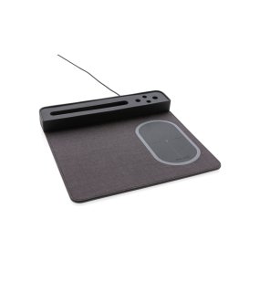 Air podložka pod myš s bezdrátovým nabíjením a USB > černá