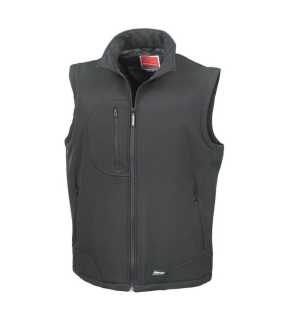 Unisex vesta (RESULT SOFT SHELL BODYWARMER)>černá / černá>M