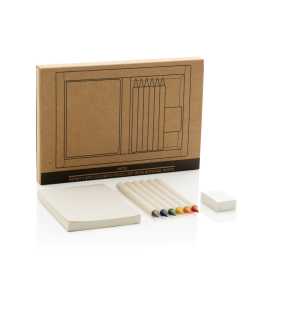 Sada 6ks barevných nekonečných tužek se zápisníkem Micki GRS > bílá