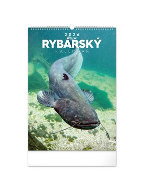Nástěnný kalendář Rybářský 2026, 33 x 46 cm