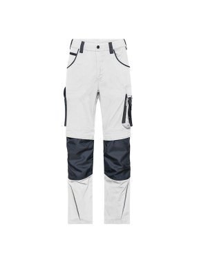 Pánské kalhoty (DAIBER Workwear Pants Slim Line STRONG)>bílá / šedá (carbon)>56