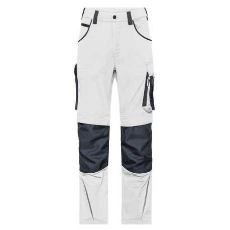 Pánské kalhoty (DAIBER Workwear Pants Slim Line STRONG)>bílá / šedá (carbon)>56