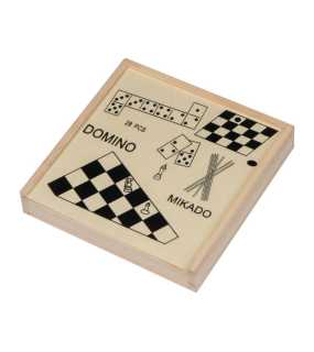Herní set v dřevěné krabičce > béžová