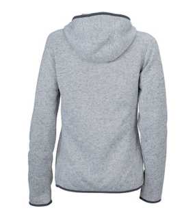 Dámská fleece bunda(JN Ladies' Knitted Fleece Hoody)>šedá(lightmelange)/šedá(carbon)>M