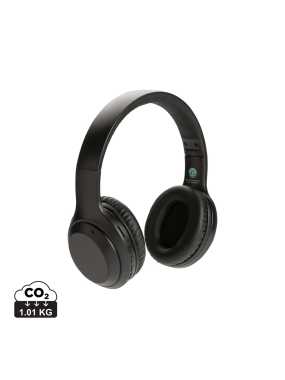 Sluchátka z RCS recyklovaného plastu, černá