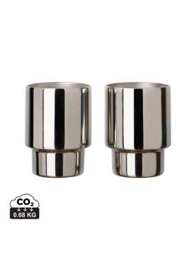 Sada 2 recyklovaných hrnků VINGA Nagano z RCS SS > stříbrná