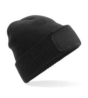 Unisex čepice (Beechfield Thinsulate Patch Beanie) > černá