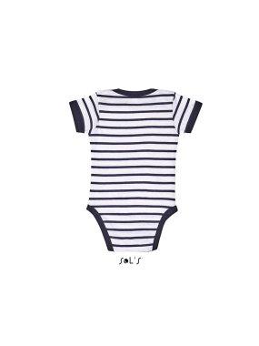 Dětské tričko(SOL’S MILES BABY)>bílá / modrá (navy)>12/18M