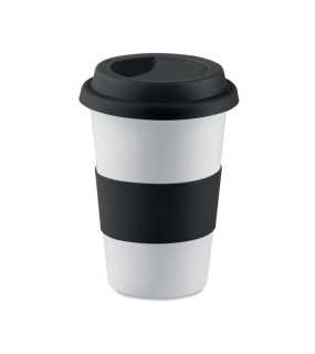 Keramický hrnek s víčkem> černá