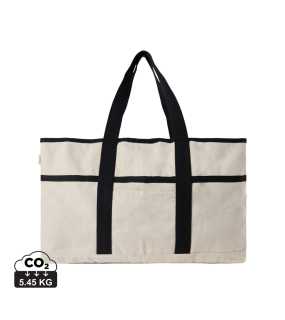 Plážová taška VINGA Volonne z recykl. canvas AWARE™ > bílá (off)
