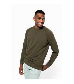 Pánská mikina (KARIBAN MEN'S CREW NECK RAGLAN SLEEVESWEAT)>modrá (navy)>L