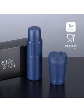 Sada termoska a termohrnek > modrá (navy)