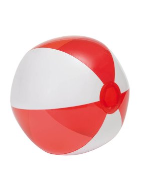 Plážový míč> bílá / červená (transparentní)