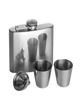 Placatka s 2 ks skleniček> šedá