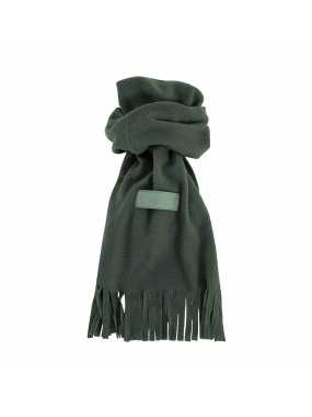 Fleece Scarf with label > zelená