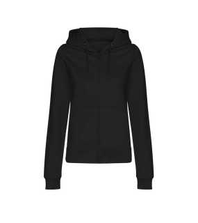 Dámská mikina (Just Hoods WOMEN'S COLLEGE ZOODIE) > černá (deep) > S
